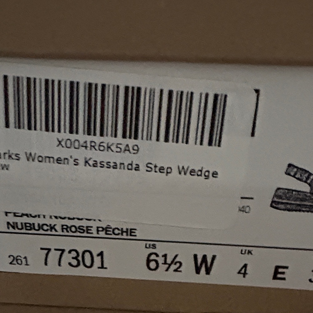 Clarks Peach Nubuck Wedge Shoes